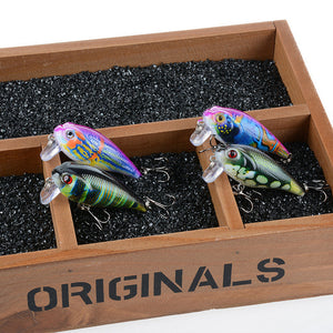Lifelike Plastic Fishing Lures Bass Crankbait Kit